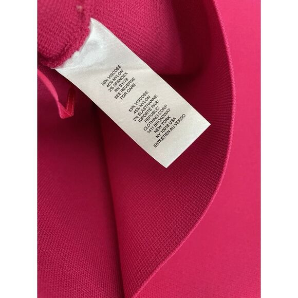 Knit Mock Neck Sleeveless Bodycon Stretch Hot Pink House of Harlow 1960 (M) NWT - Picture 5 of 9
